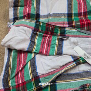 Lands' End 5 oz Flannel Duvet Cover Plaid KING